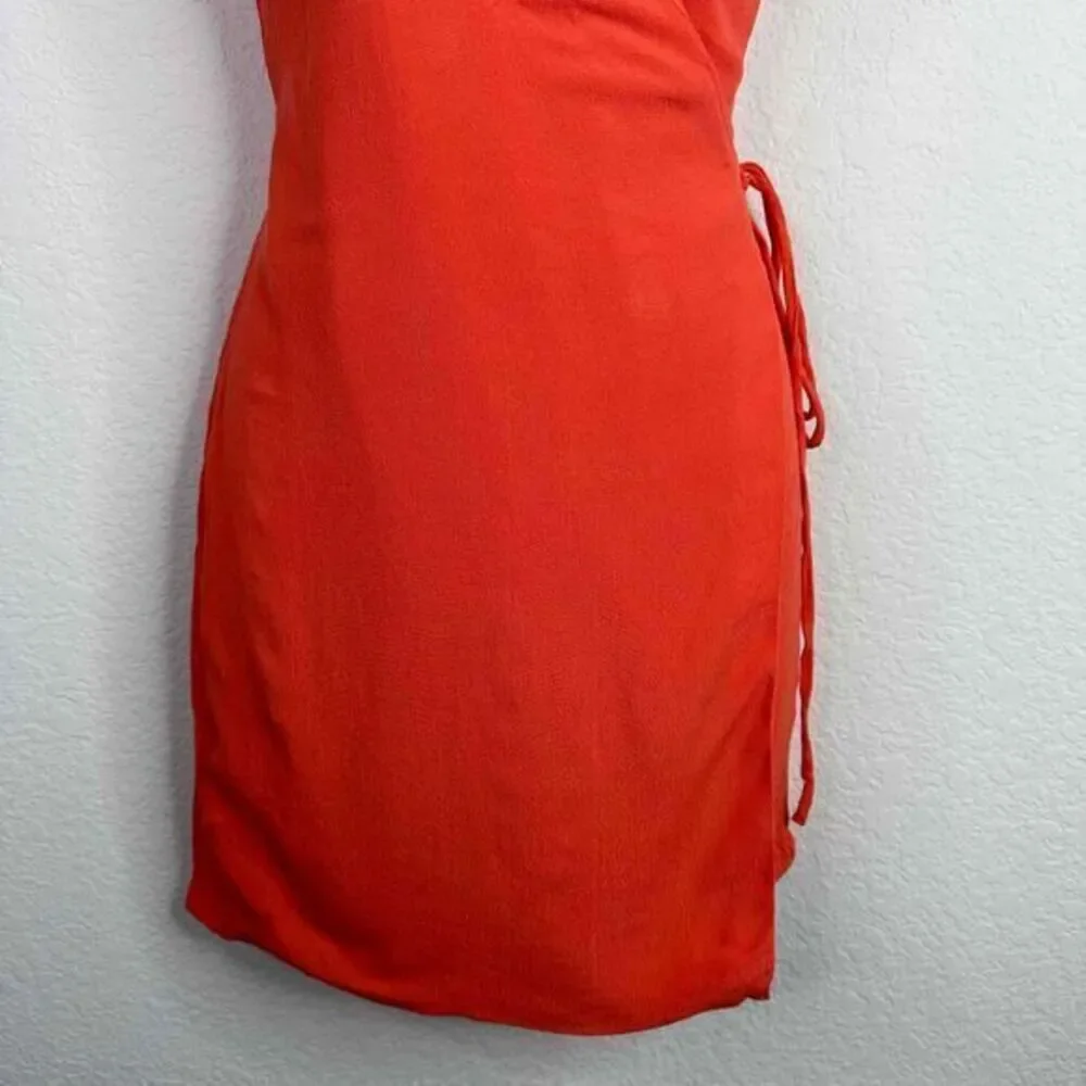Majorelle Dress Women's XS Red Sleeveless Spaghetti Strap V Neck‎ Classic Wrap